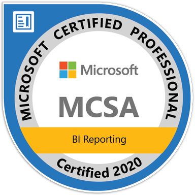 MCSA BI Reporting Certification